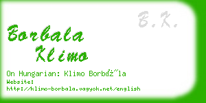 borbala klimo business card